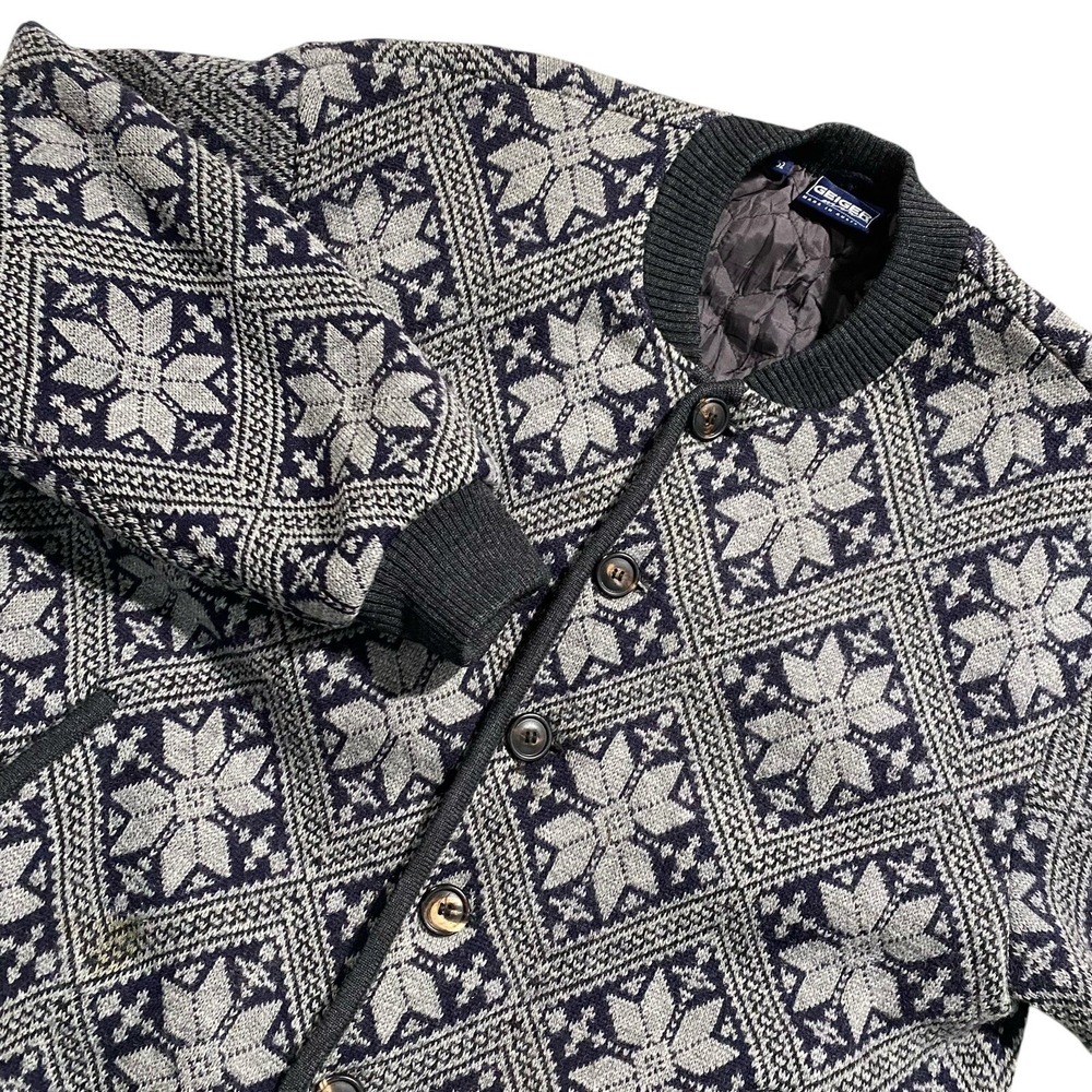 VTG Geiger Austria GrampCore Bomber Quilted insulated Coat Jacket‎ Mens 52 Rare!